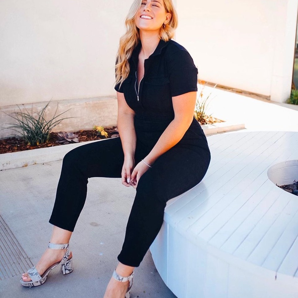 Good American Fit For Success Denim Jumpsuit